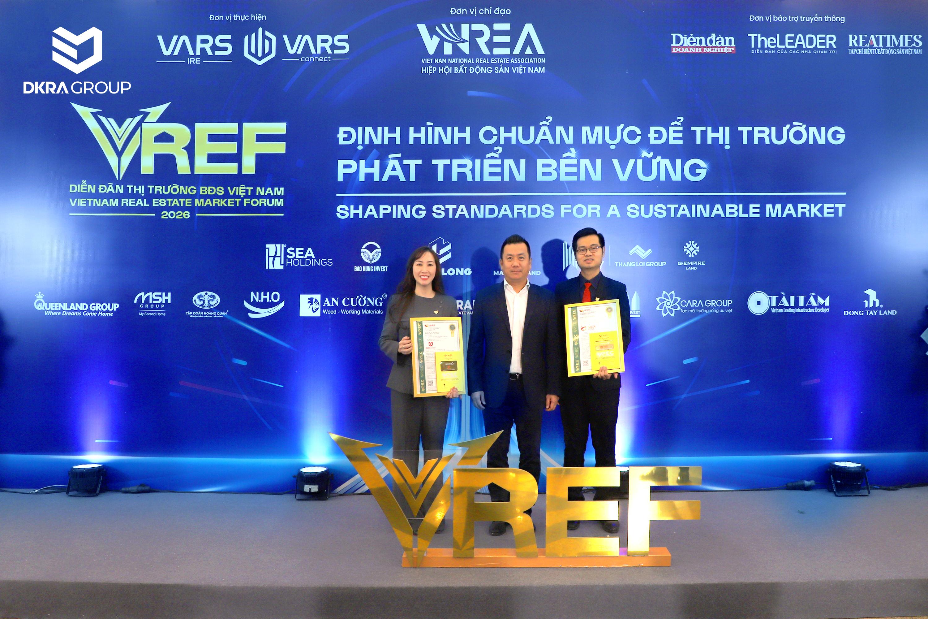 TẬP ĐOÀN DKRA 2 NĂM LIÊN TIẾP ĐẠT DANH HIỆU VPEC TỪ HỘI MÔI GIỚI BẤT ĐỘNG SẢN VIỆT NAM